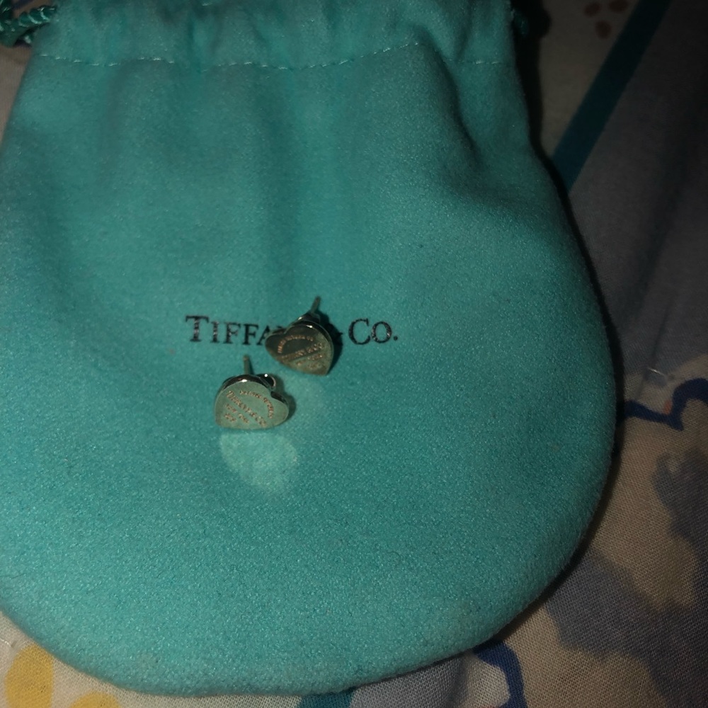 Tiffany Mini Heart Tag Earrings
